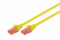 Hálózati kábelek Digitus CAT6 U-UTP Patch Cable 0,25m Yellow