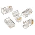 Hálózati eszközök Gembird RJ45 CAT6 8P8C LAN plug gold plated, 50 pcs per bag (50db/cs)