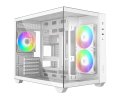 Ház ID-COOLING VIEW 500 ARGB WH Tempered Glass White