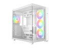 Ház ID-COOLING VIEW 510 ARGB WH Tempered Glass White