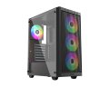 Ház ID-COOLING WARE 310 ARGB Tempered Glass Black