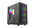 Ház ID-COOLING WARE 510 ARGB Tempered Glass Black
