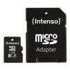 Memóriakártya Intenso microSD 8GB CL10 +adapterrel