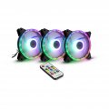 Ventilátorok, Hűtők, Előlapi panelek Inter-Tech ARGUS RS-07 RGB (3-Fan Set)