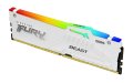Memória Kingston 16GB DDR5 6000MHz Fury Beast RGB White