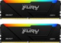 Memória Kingston 8GB DDR4 3600MHz Fury Beast RGB Black