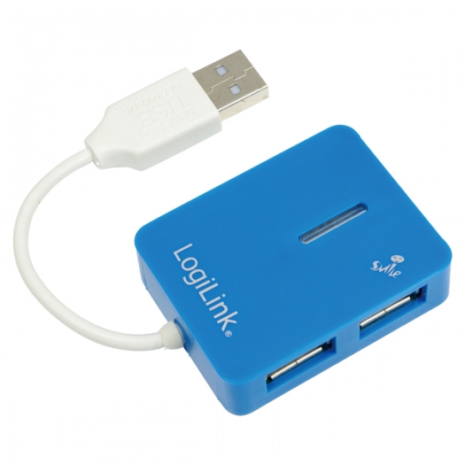 Kiegészítő USB2.0 Hub Logilink Smile USB 2.0 hub 4-port Blue