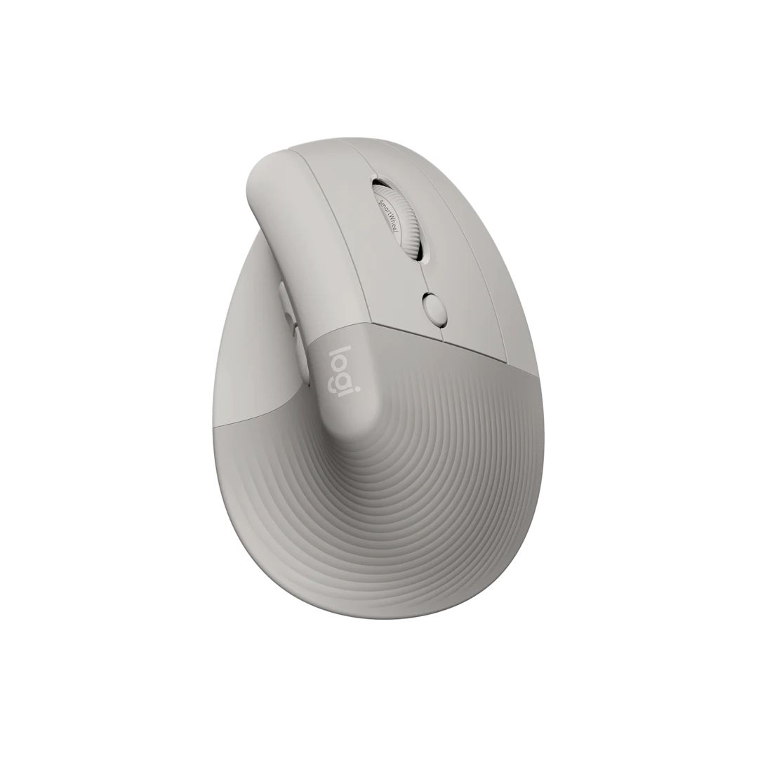 Logitech Lift Vertical Ergonomic Wireless Bluetooth Mouse Sand