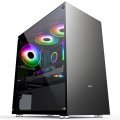 Ház MS Fighter S300 Gaming Tempered Glass Window Grey