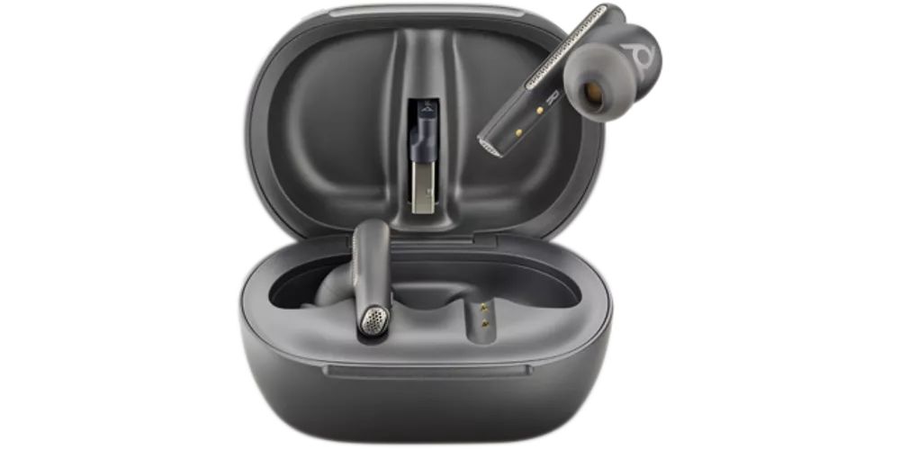 Poly Plantronics Voyager Free 60+ UC Touchscreen Charge Case USB-C Bluetooth Headset Carbon Black