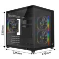 Ház Rampage Lumid Tempered Glass Black