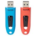 USB Flash RAM Sandisk 64GB Ultra USB3.0 Blue/Red (2-pack)
