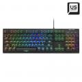 Billentyűzet Sharkoon Skiller SGK30 RGB Blue Switch mechanical gaming keyboard Black US