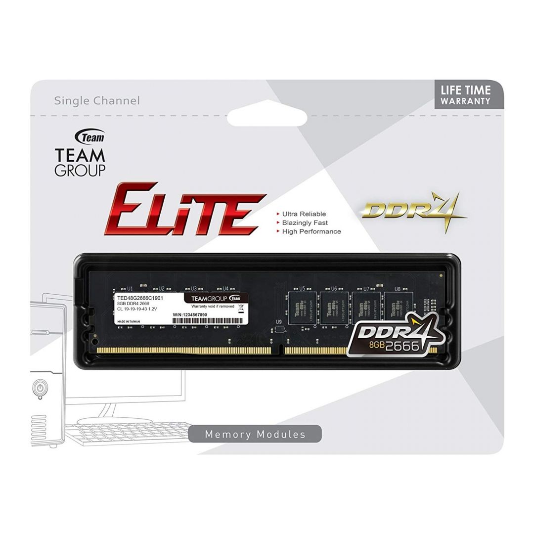 Memória TeamGroup 8GB DDR4 2666 Mhz