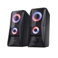 Hangszóró Trust GXT 606 Javv RGB-Illuminated 2.0 Speaker Set Black
