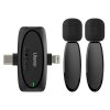 Ulanzi A020GBB1 V6 3-in-1 2db vezeték nélküli lavalier mikrofon lighting usb-c 3.5mm jack Black