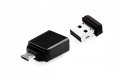 USB Flash RAM Verbatim 16GB NANO USB Drive with Micro USB (OTG) Adapter Black