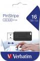 USB Flash RAM Verbatim 16GB PinStripe USB2.0 Black