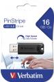 USB Flash RAM Verbatim 16GB Pinstripe USB3.0 Black