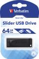 USB Flash RAM Verbatim 64GB Slider Black